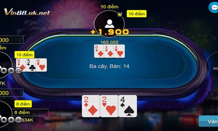 bai cao 3 Bài cào Vin88 cực kỳ dễ chơi