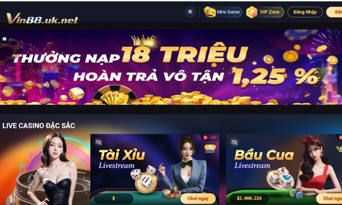 Vin88 bắt đầu hoạt động từ năm 2020
