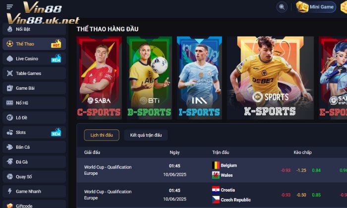 Vin88 với đa dạng các thể loại game hay