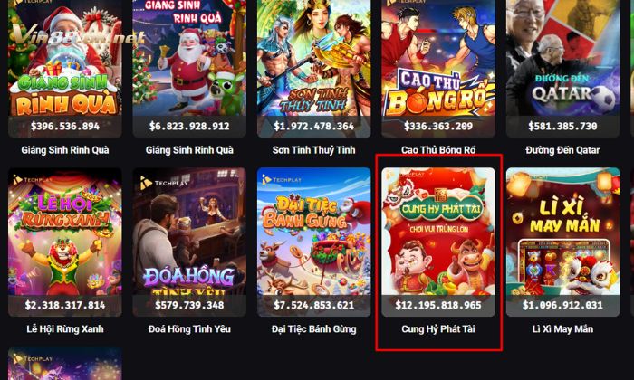 Cung hỷ phát tài Vin88 thu hút nhiều người chơi đặt cược mỗi ngày