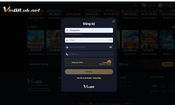 Điều khoản sử dụng Vin88 về đăng ký hội viên