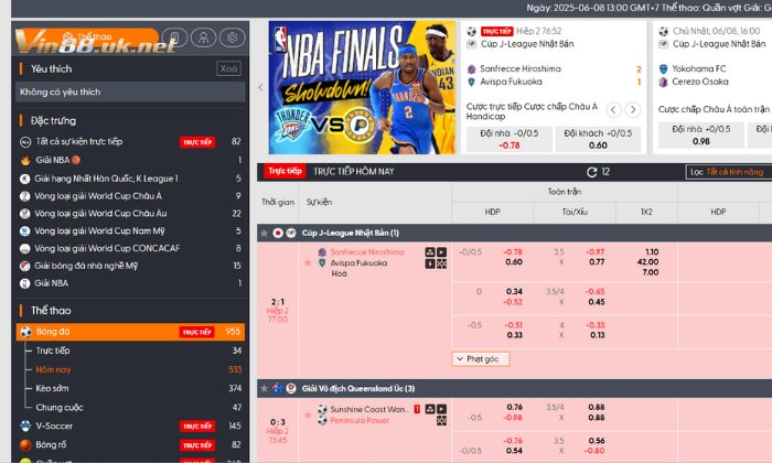 Hệ thống các bộ môn cá cược thể thao đa sắc màu