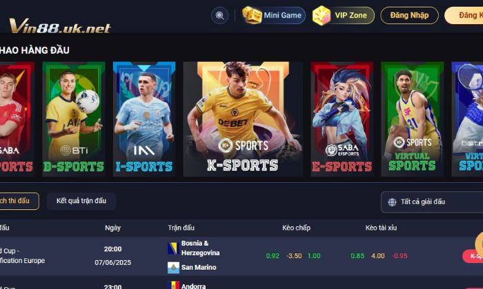 Cá cược thể thao với những trận đấu siêu kinh điển tại Vin88