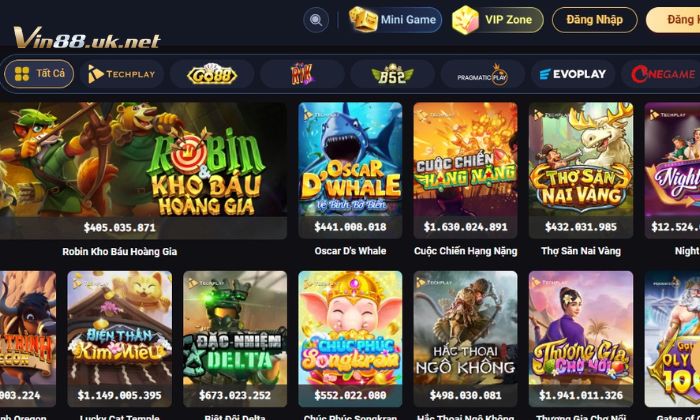 Game bài Vin88 thu hút đông đảo anh em tham gia